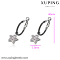 93750 Diseño simple Joyas de acero inoxidable con forma de estrella y clip en pendientes